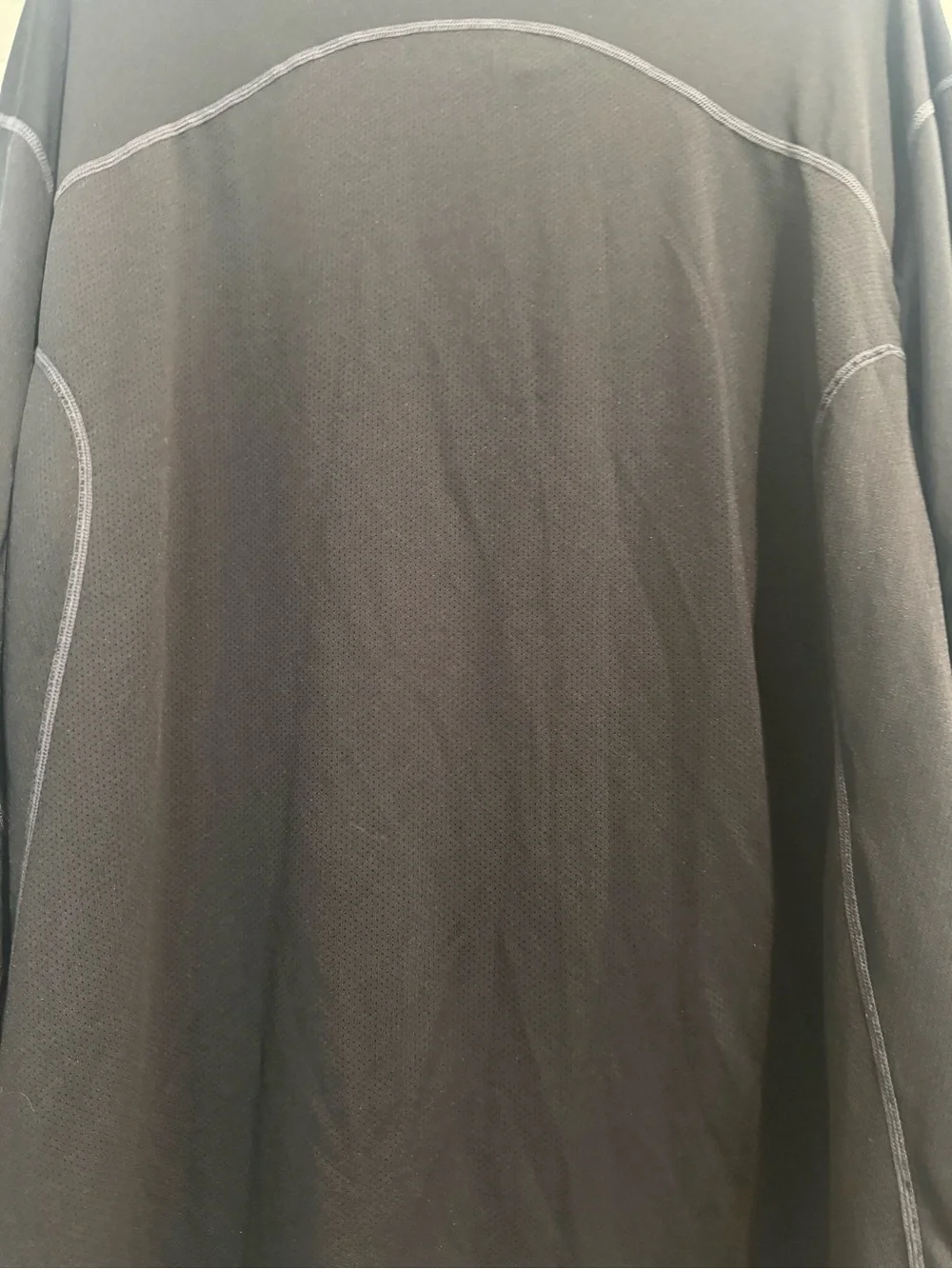 Nike Black Long-Sleeve Performance Shirt with Gray Stitching